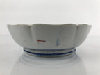 Antique Japanese Ceramic Kutani Imari Namasu Bowl Peony Botan Red Salad PY681