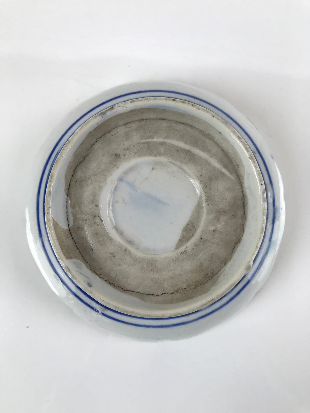 Antique Japanese Ceramic Kutani Imari Namasu Bowl Peony Botan Red Salad PY681