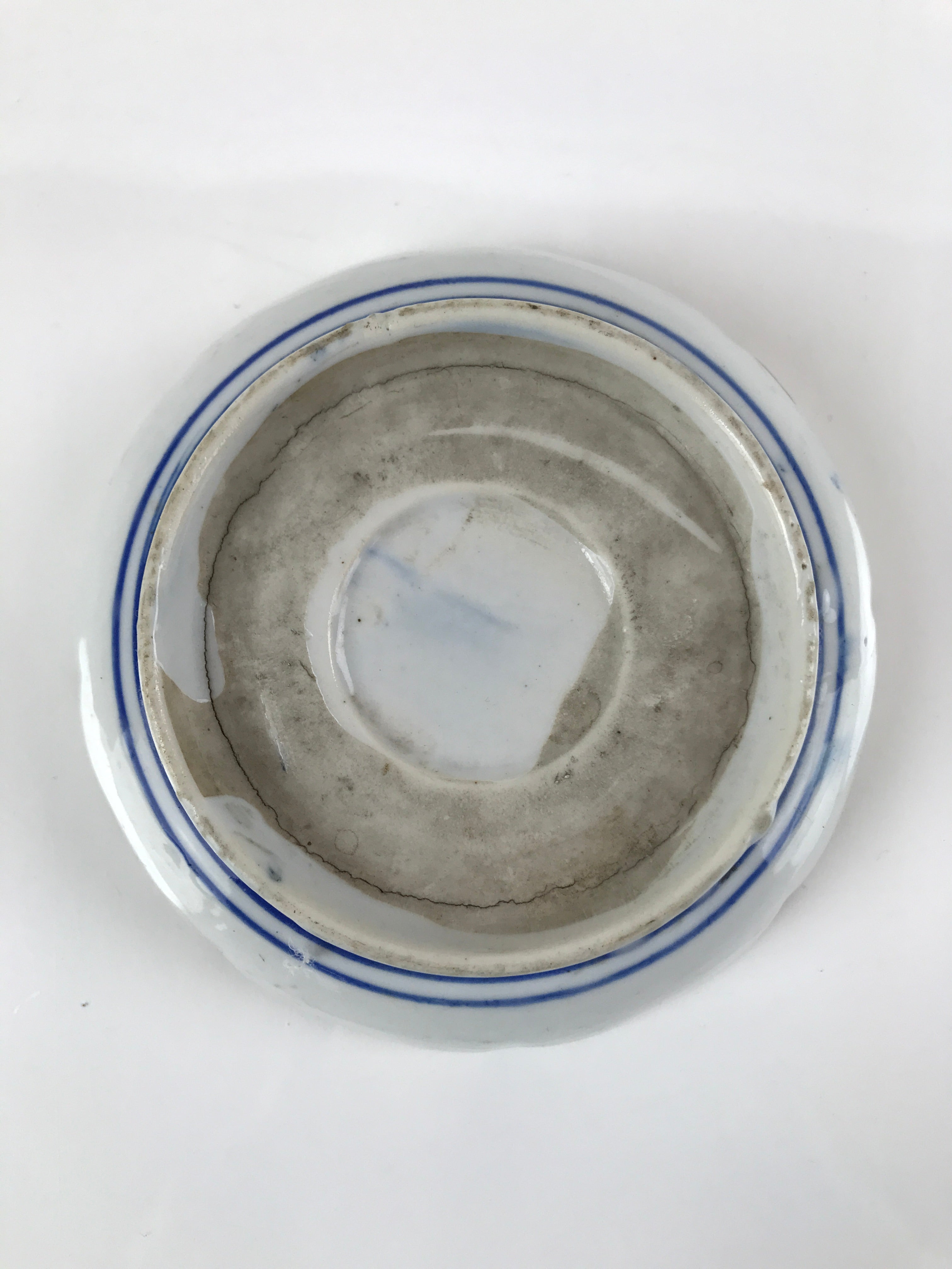 Antique Japanese Ceramic Kutani Imari Namasu Bowl Peony Botan Red Salad PY681