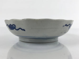 Antique Japanese Ceramic Kutani Imari Namasu Bowl Shouchikubai Red Salad PY679