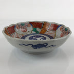 Antique Japanese Ceramic Kutani Imari Namasu Bowl Shouchikubai Red Salad PY679