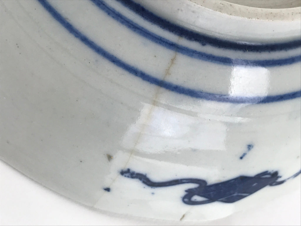 Antique Japanese Ceramic Kutani Imari Namasu Bowl Shouchikubai Red Salad PY680