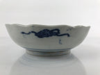 Antique Japanese Ceramic Kutani Imari Namasu Bowl Shouchikubai Red Salad PY680