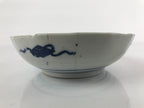 Antique Japanese Ceramic Kutani Imari Namasu Bowl Shouchikubai Red Salad PY680