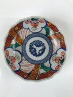 Antique Japanese Ceramic Kutani Imari Namasu Bowl Shouchikubai Red Salad PY680