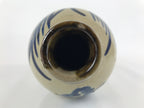 Antique Japanese Ceramic Large Imari Sake Bottle Kayoi-Tokkuri Blue Floral TS627