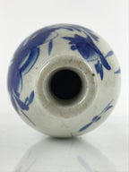 Antique Japanese Ceramic Large Imari Sake Bottle Kayoi-Tokkuri Blue Floral TS654