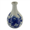 Antique Japanese Ceramic Large Imari Sake Bottle Kayoi-Tokkuri Blue Floral TS654