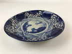Antique Japanese Ceramic Large Plate Blue White Pine Tree Blossoms Floral PY588