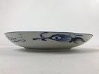 Antique Japanese Ceramic Large Plate Blue White Pine Tree Blossoms Floral PY588