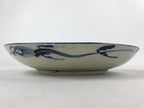 Antique Japanese Ceramic Large Plate Blue White Pine Tree Blossoms Floral PY588