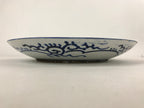 Antique Japanese Ceramic Large Plate Imari Ware Sometsuke Floral Blue PY592