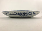 Antique Japanese Ceramic Large Plate Imari Ware Sometsuke Floral Blue PY592