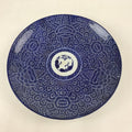 Antique Japanese Ceramic Large Plate Imari Ware Sometsuke Floral Blue PY592