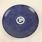 Antique Japanese Ceramic Large Plate Imari Ware Sometsuke Floral Blue PY592