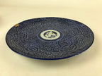Antique Japanese Ceramic Large Plate Sometsuke Imari Ware Floral Kintsugi PY589