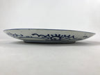 Antique Japanese Ceramic Large Plate Sometsuke Imari Ware Floral Kintsugi PY589
