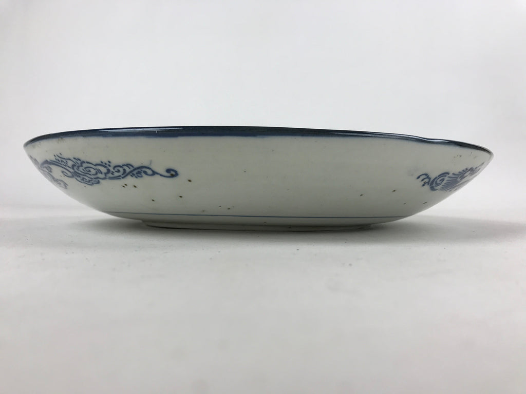 Antique Japanese Ceramic Large Plate Sometsuke Imari Ware Floral PY591