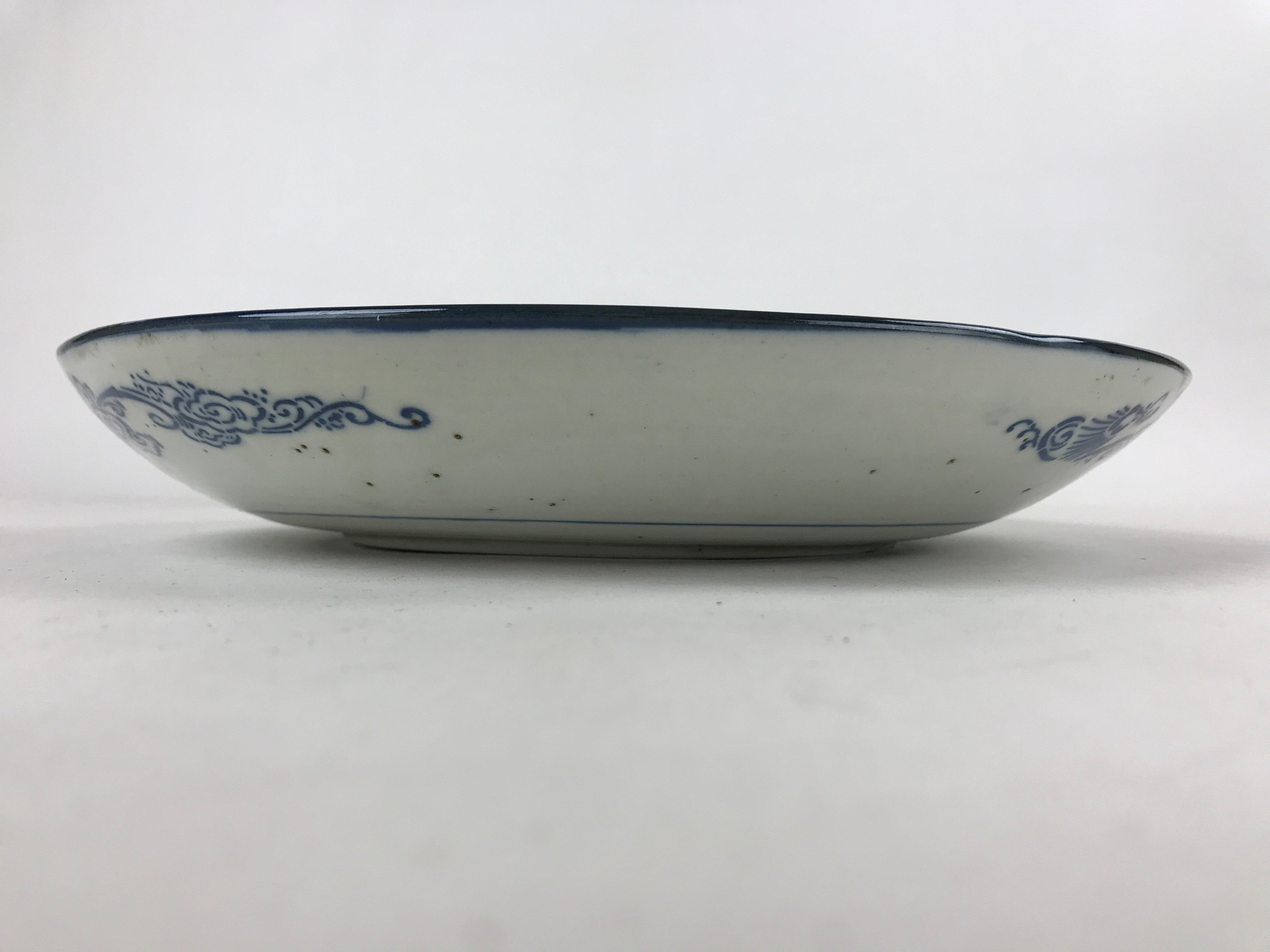 Antique Japanese Ceramic Large Plate Sometsuke Imari Ware Floral PY591