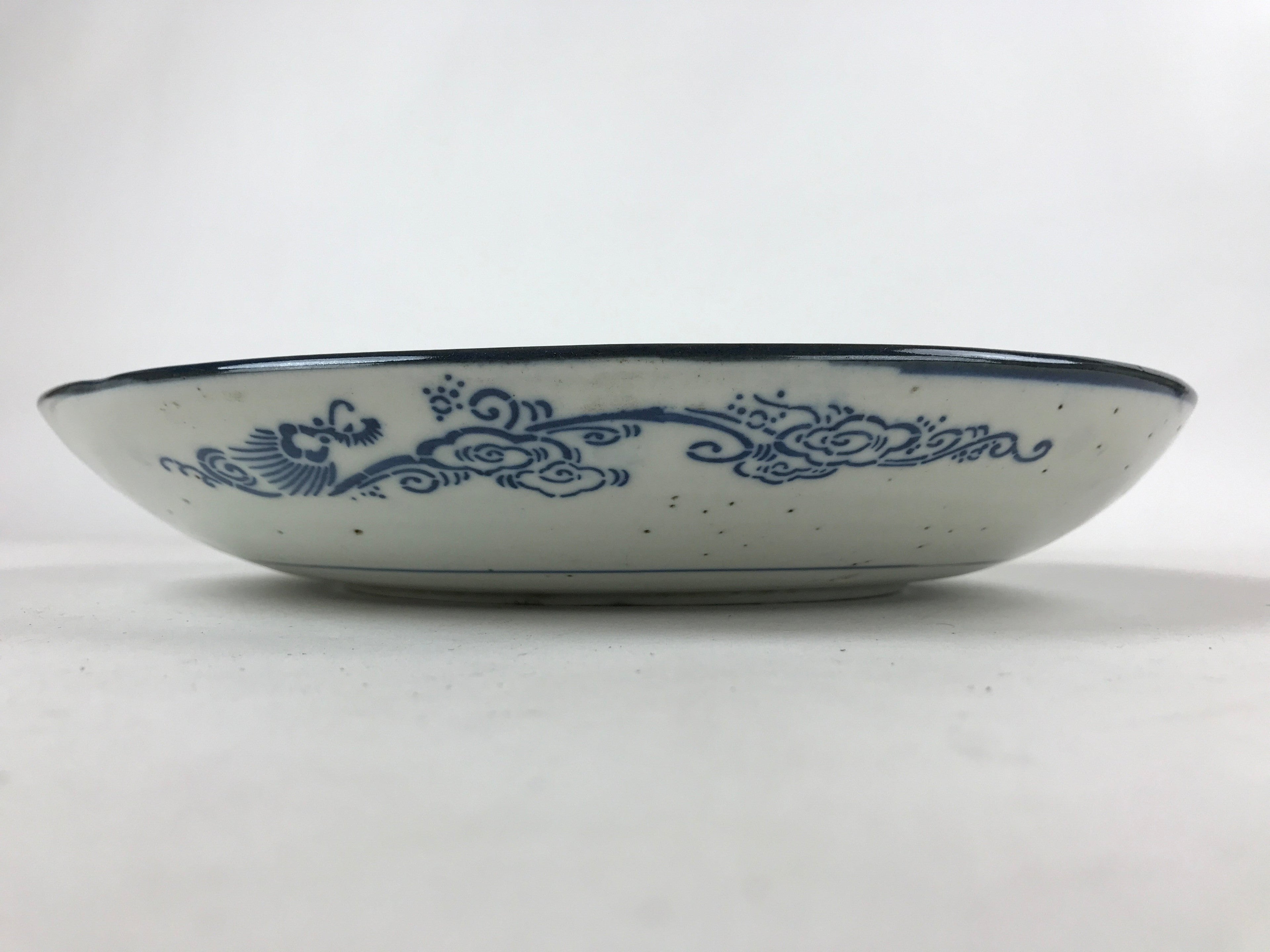 Antique Japanese Ceramic Large Plate Sometsuke Imari Ware Floral PY591