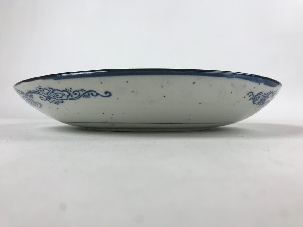 Antique Japanese Ceramic Large Plate Sometsuke Imari Ware Floral PY591