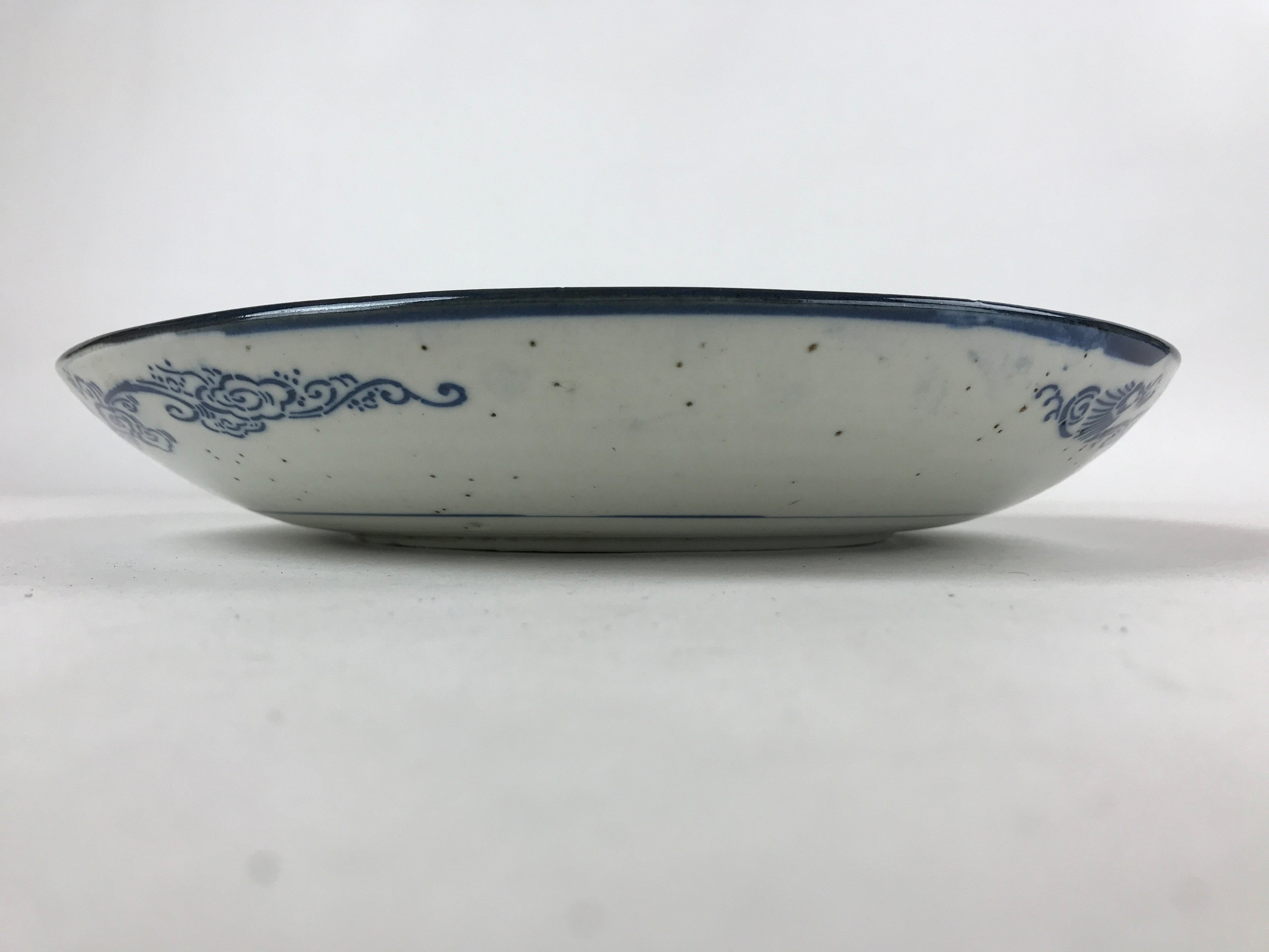 Antique Japanese Ceramic Large Plate Sometsuke Imari Ware Floral PY591