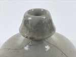 Antique Japanese Ceramic Sake Bottle Kayoi-Tokkuri Black Gray Tsurukame TS880