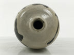 Antique Japanese Ceramic Sake Bottle Kayoi-Tokkuri Brown Gray Kaneichi TS878