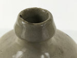 Antique Japanese Ceramic Sake Bottle Kayoi-Tokkuri Brown Gray Kaneichi TS878