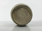 Antique Japanese Ceramic Sake Bottle Kayoi-Tokkuri Brown Gray Round TS877