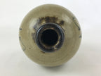 Antique Japanese Ceramic Sake Bottle Kayoi-Tokkuri Brown Handwritten Kanji TS563