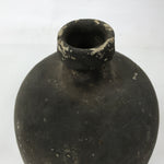Antique Japanese Ceramic Sake Bottle Kayoi-Tokkuri Dark Gray Black TS805