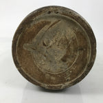 Antique Japanese Ceramic Sake Bottle Kayoi-Tokkuri Dark Gray Black TS805