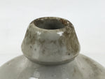 Antique Japanese Ceramic Sake Bottle Kayoi-Tokkuri Gokurakuji Temple Gray TS784