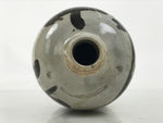 Antique Japanese Ceramic Sake Bottle Kayoi-Tokkuri Gray Black Ikeno TS780