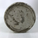 Antique Japanese Ceramic Sake Bottle Kayoi-Tokkuri Gray Black Kanji Kannyu TS809