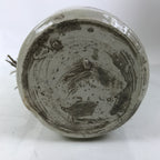 Antique Japanese Ceramic Sake Bottle Kayoi-Tokkuri Gray Black Kanji String TS810