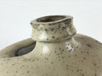 Antique Japanese Ceramic Sake Bottle Kayoi-Tokkuri Gray Black Kanji TS615