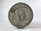 Antique Japanese Ceramic Sake Bottle Kayoi-Tokkuri Gray Black Kanji TS616