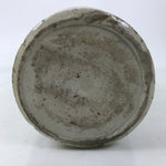 Antique Japanese Ceramic Sake Bottle Kayoi-Tokkuri Gray Black Kanji TS811