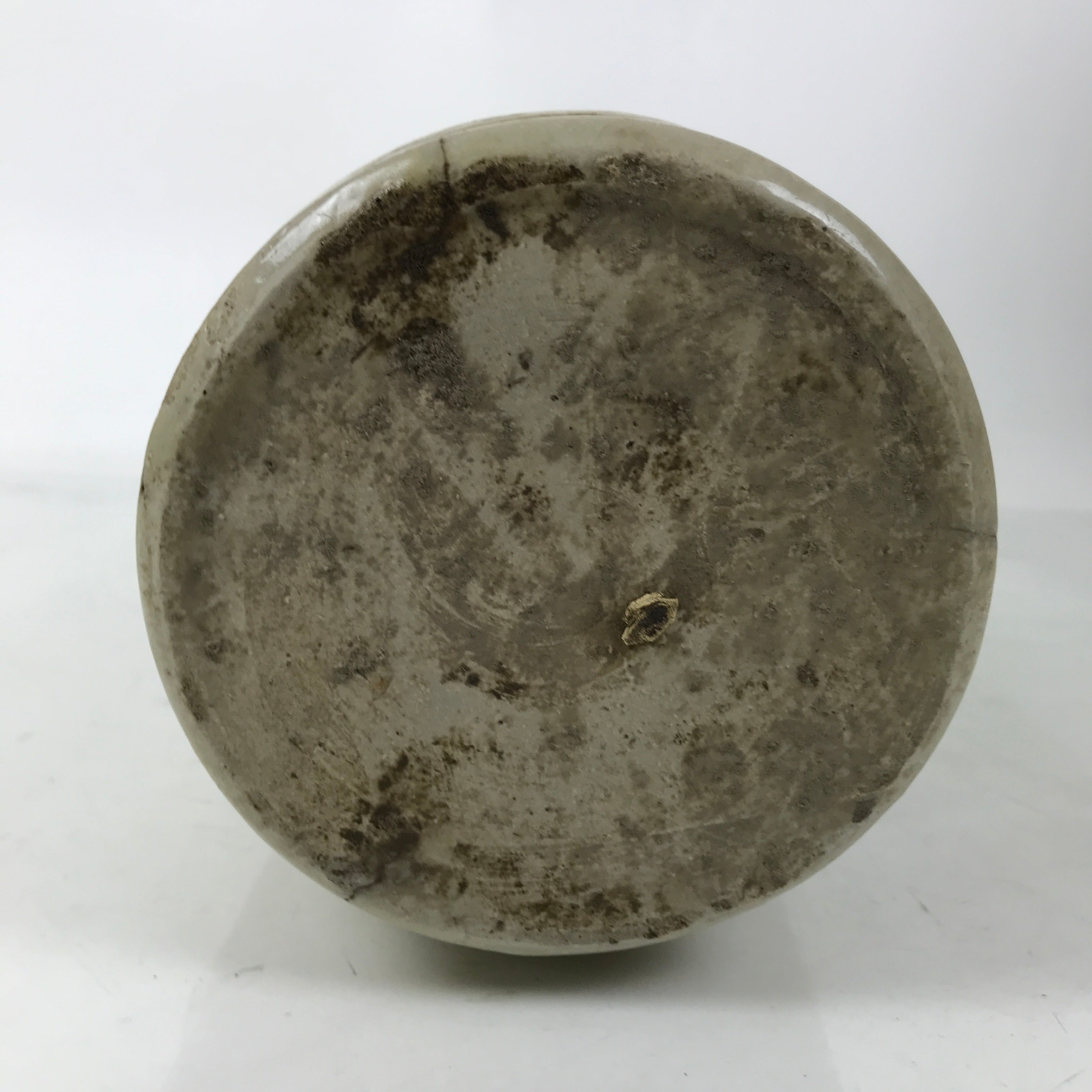 Antique Japanese Ceramic Sake Bottle Kayoi-Tokkuri Gray Black Kanji TS812