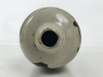 Antique Japanese Ceramic Sake Bottle Kayoi-Tokkuri Gray Black Mino City TS778