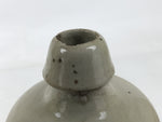 Antique Japanese Ceramic Sake Bottle Kayoi-Tokkuri Gray Black Mino City TS778