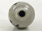 Antique Japanese Ceramic Sake Bottle Kayoi-Tokkuri Gray Black TS782