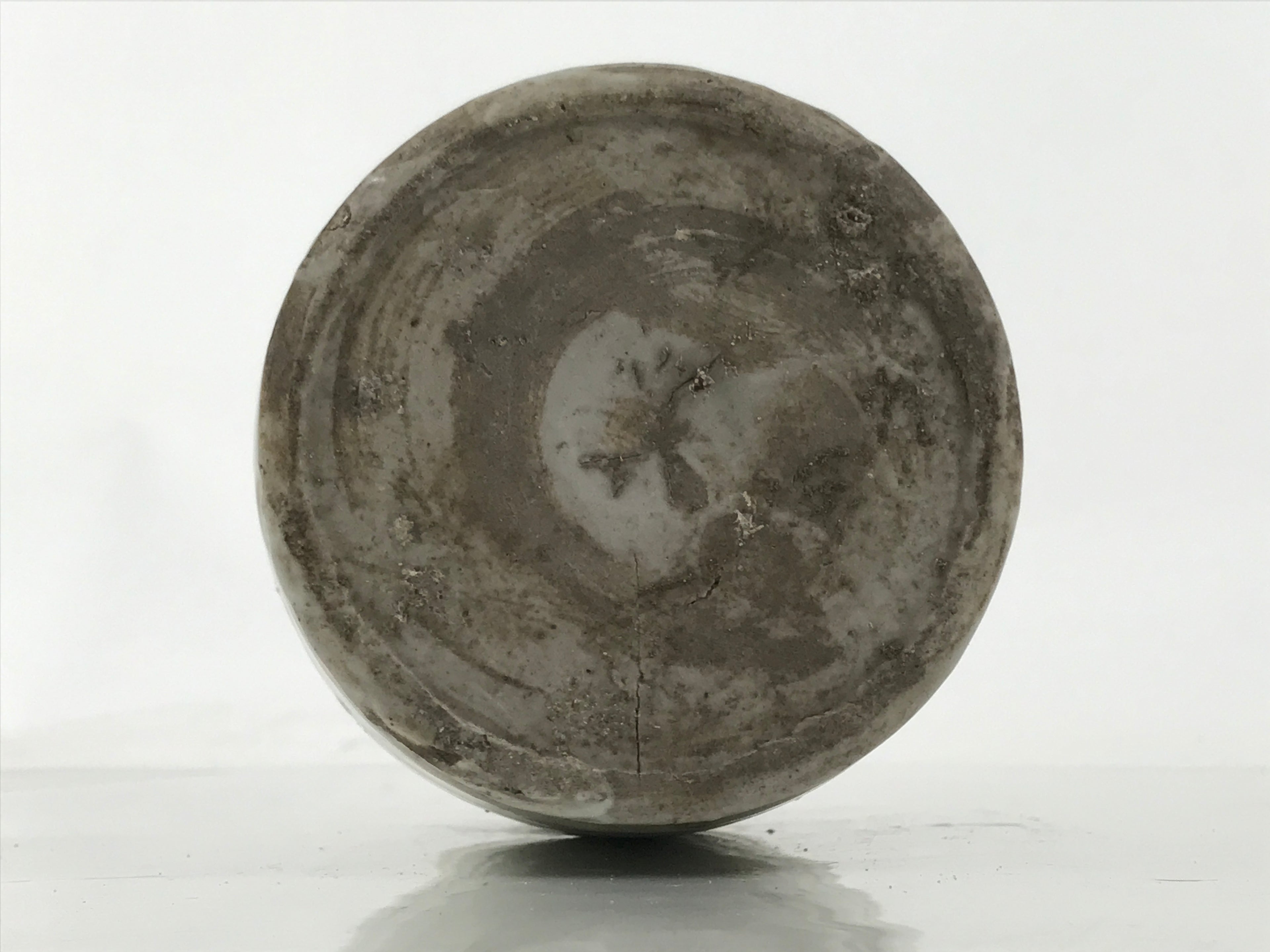 Antique Japanese Ceramic Sake Bottle Kayoi-Tokkuri Gray Black TS783