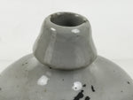 Antique Japanese Ceramic Sake Bottle Kayoi-Tokkuri Gray Black TS783