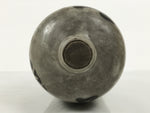 Antique Japanese Ceramic Sake Bottle Kayoi-Tokkuri Gray Brown Fukuchoji TS910