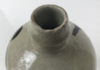 Antique Japanese Ceramic Sake Bottle Kayoi-Tokkuri Gray Brown Kasamatsu TS911