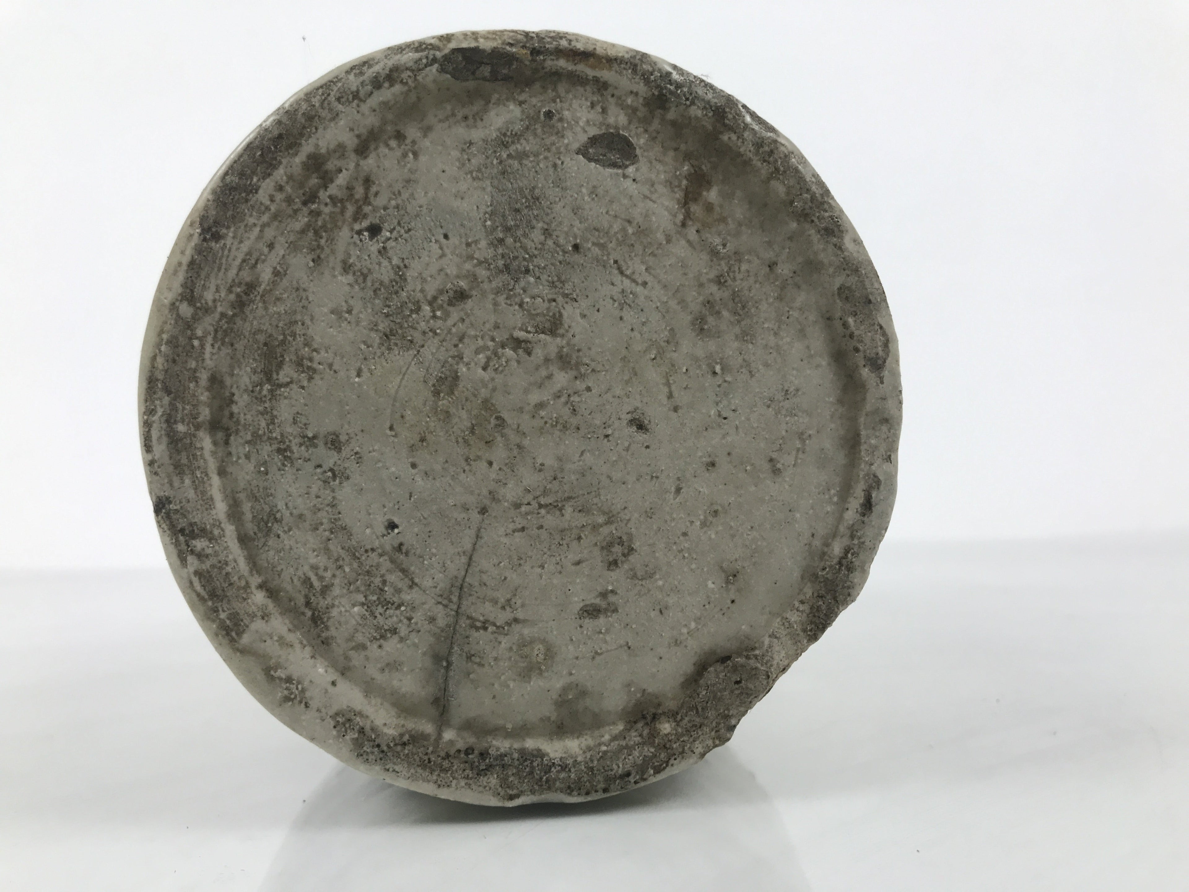 Antique Japanese Ceramic Sake Bottle Kayoi-Tokkuri Gray Brown Matsuri TS908