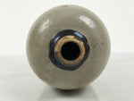 Antique Japanese Ceramic Sake Bottle Kayoi-Tokkuri Gray Brown Plain TS882